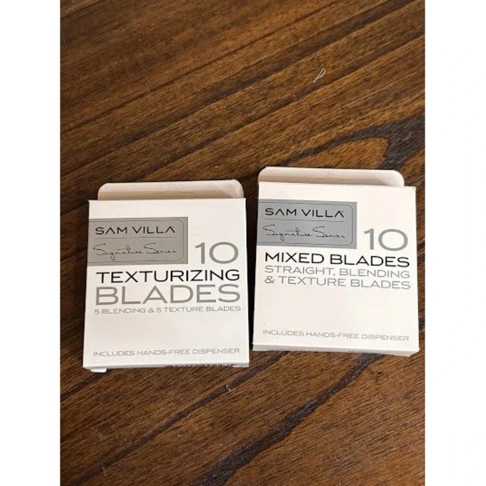 Sam Villa Signature Series 20pk Razor Blades Texturizing Mixed Blending Straight